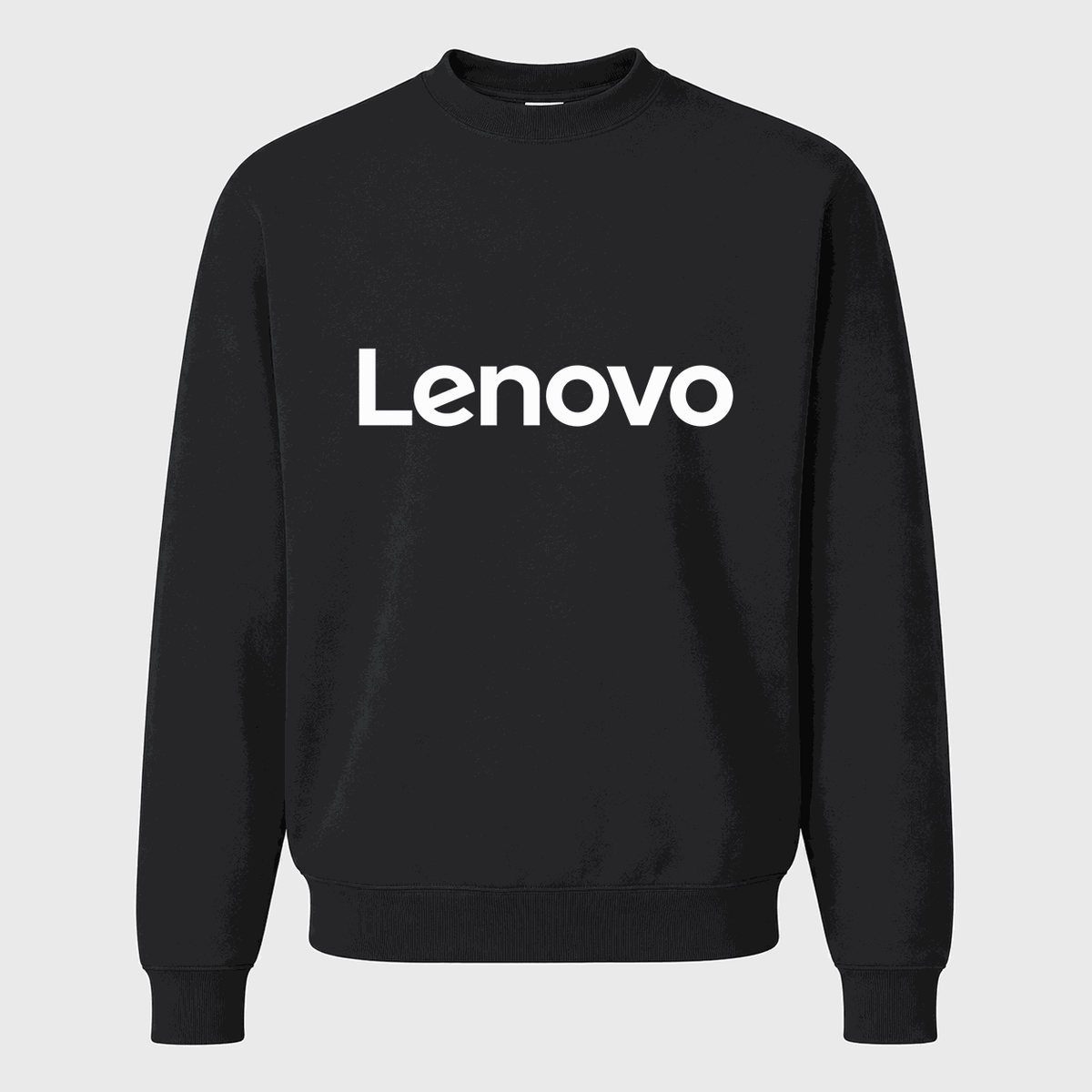 Men's Lenovo White Logo Crewneck Sweatshirt - Black