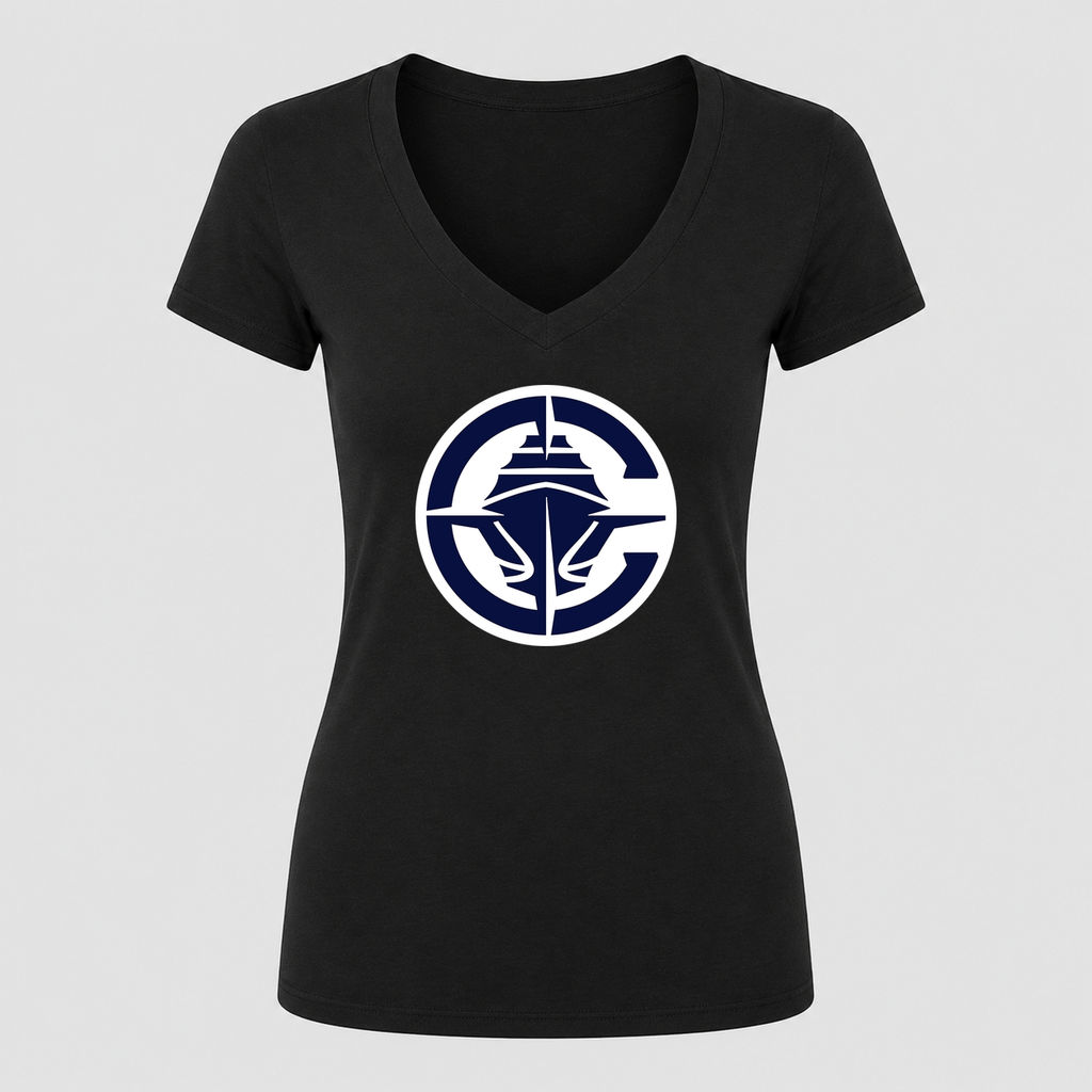 Women's Los Angeles Clippers V Neck T-Shirt in black