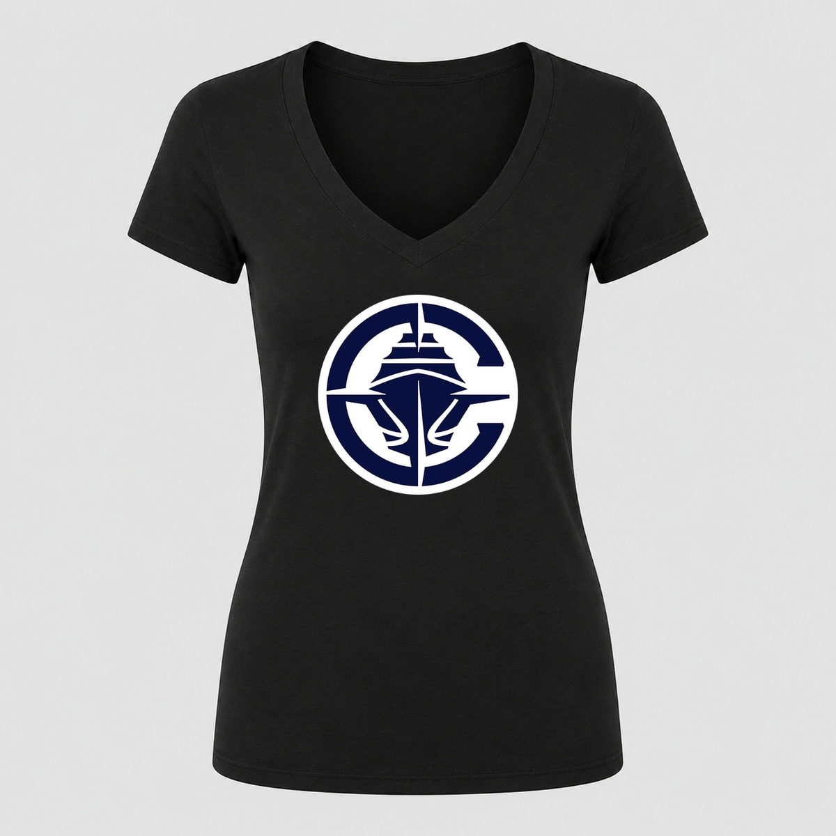 Women's Los Angeles Clippers V Neck T-Shirt in black