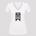 Women's Tiger Woods V Neck T-Shirt in white