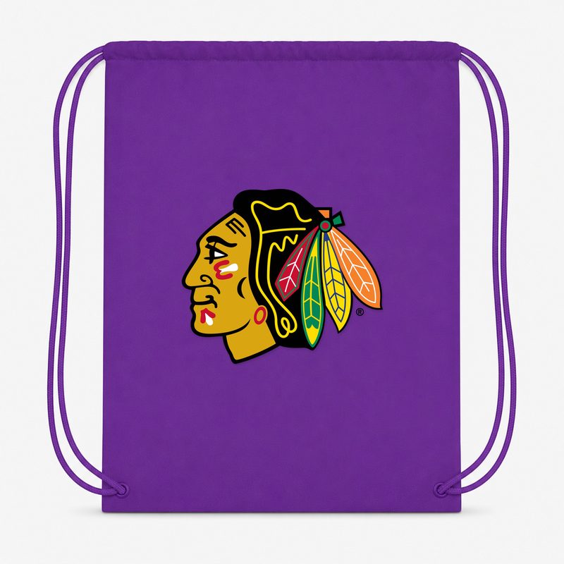 Chicago Blackhawks Drawstring Bag - Purple