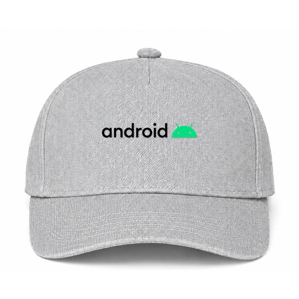 Android Logo Gray Dad Baseball Cap Hat