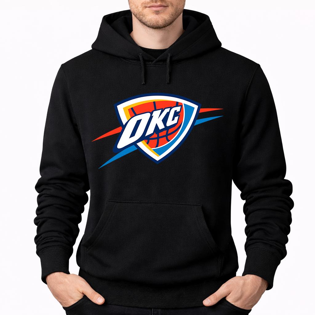 Men's Oklahoma City Thunder Pullover Hoodie - Black