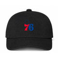 Philadelphia 76ers NBA Logo Black Dad Baseball Cap Hat