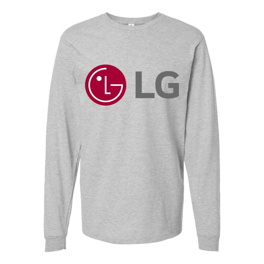 Men's LG Long sleeves Cotton Blend T-Shirt - Gray