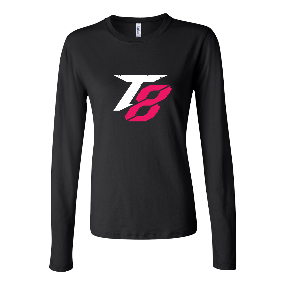 Women's Tekken 8 White Long Sleeve T-Shirt - Black