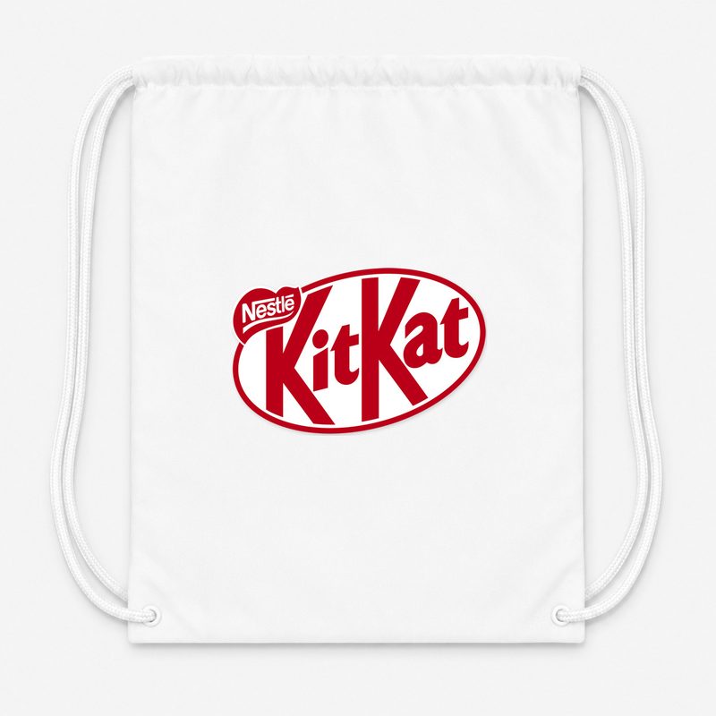 Kit Kat Food Drawstring Bag - White