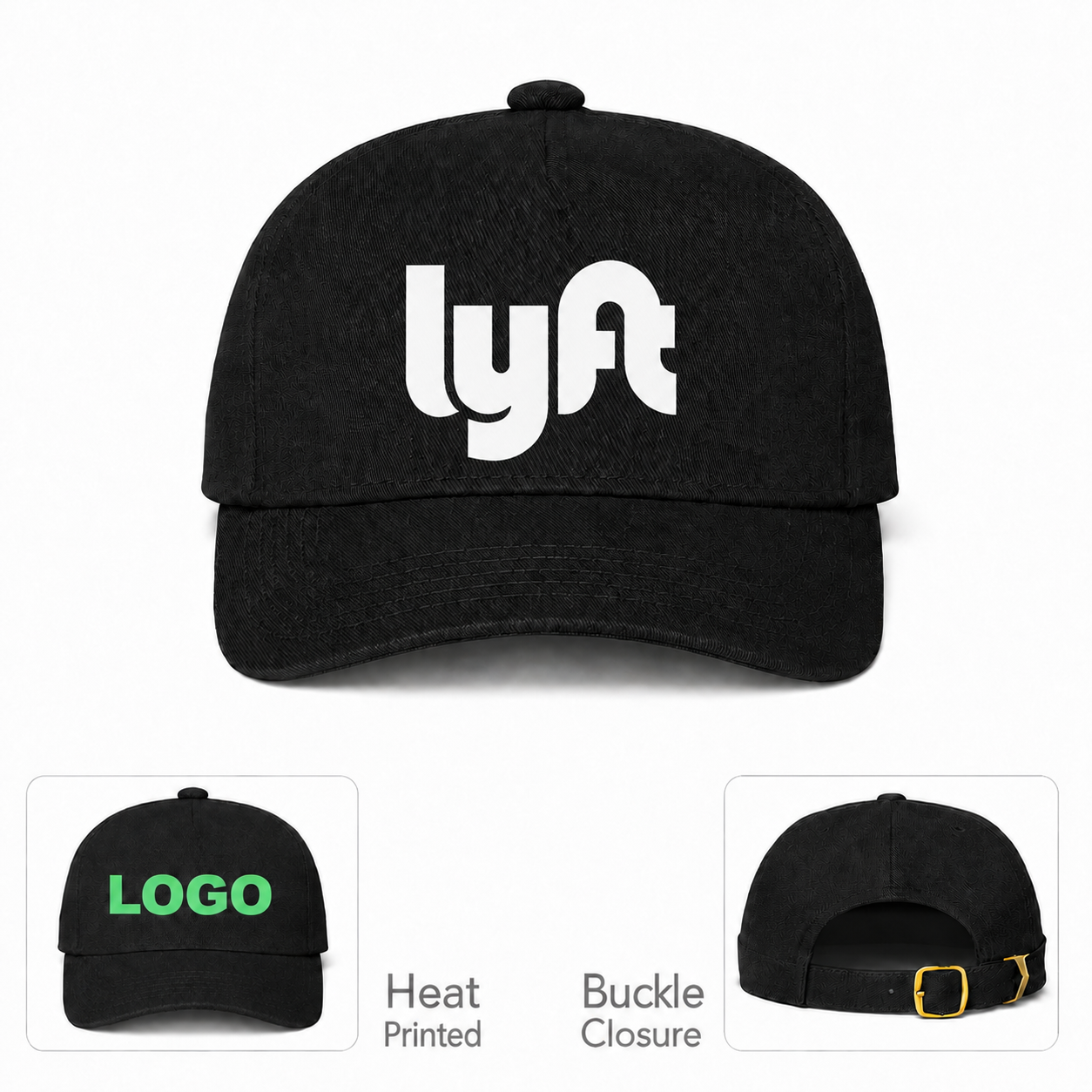 Lyft Black Dad Baseball Cap Hat
