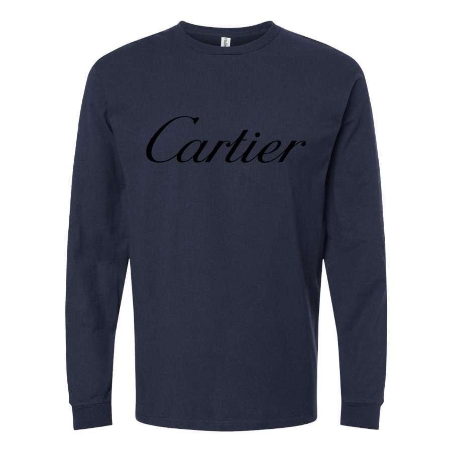 Men's Cartier Long sleeves Cotton Blend T-Shirt - Navy