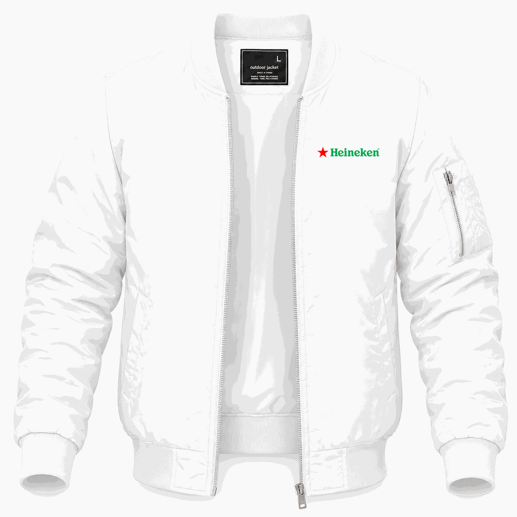 Men's Heineken Lightweight Bomber Jacket - White