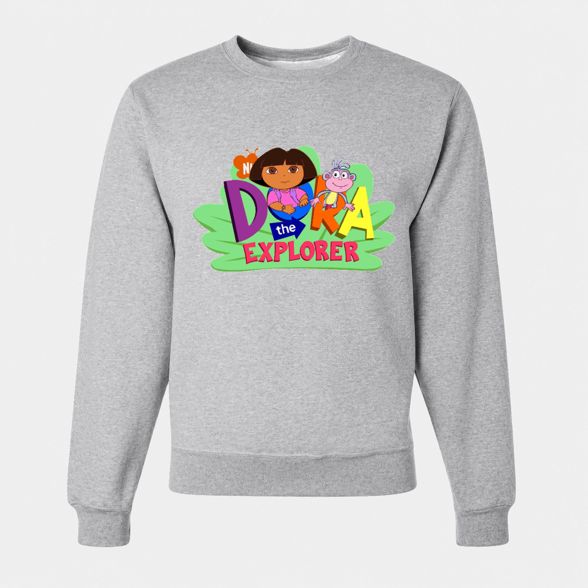 Men's Dora the Explorer Crewneck Sweatshirt - Gray