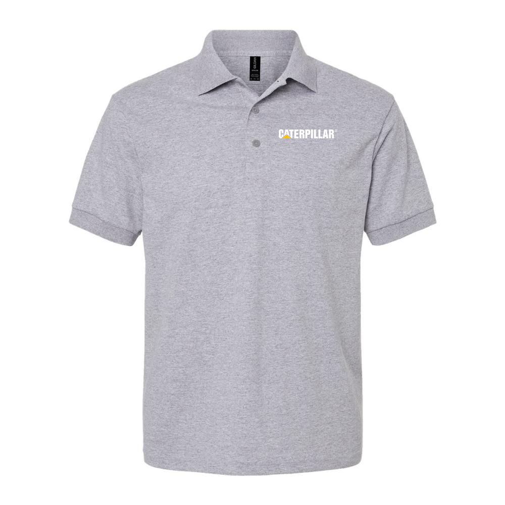 Men's Caterpillar White Logo Dry Blend Polo - Gray