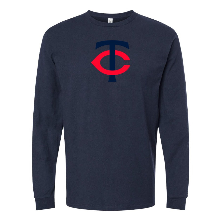 Men's Minnesota Twins Long sleeves Cotton Blend T-Shirt - Navy