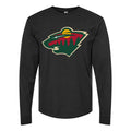 Men's Minnesota Wild Long sleeves Cotton Blend T-Shirt - Black