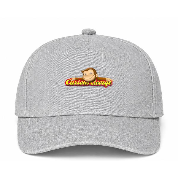 Curious George Logo Gray Dad Baseball Cap Hat