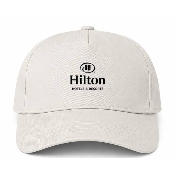 Hilton Logo Beige Dad Baseball Cap Hat