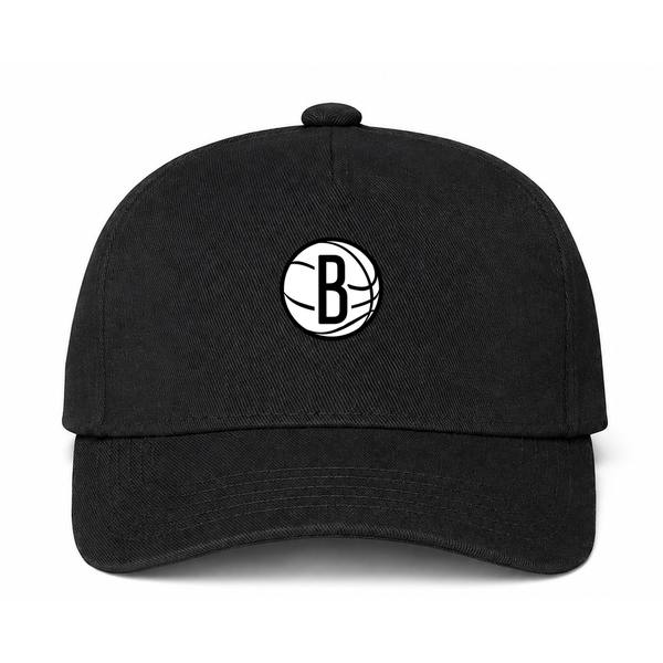 Brooklyn Nets NBA Logo Black Dad Baseball Cap Hat