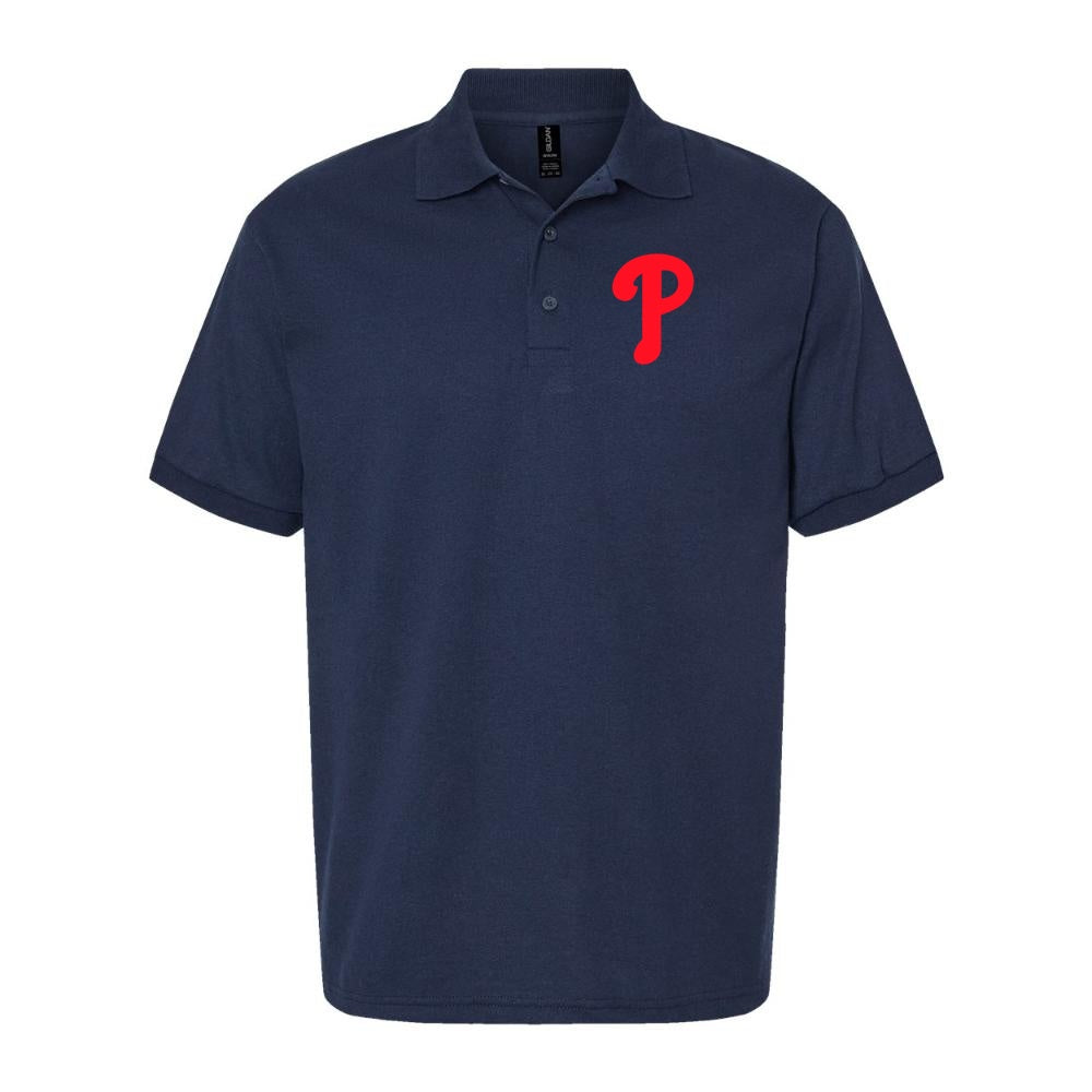 Men's Philadelphia Phillies Dry Blend Polo - Navy