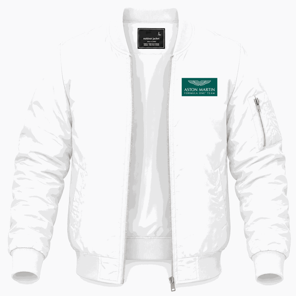 Men's Aston Martin Formula One Team Lightweight Bomber Jacket - White