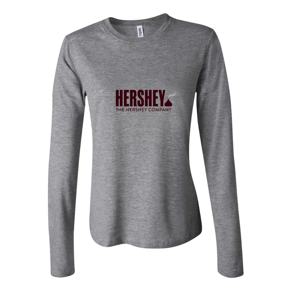 Women's Hershey Logo food 1536x864 Long Sleeve T-Shirt - Gray