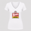 Women's Wendy's V Neck T-Shirt in white
