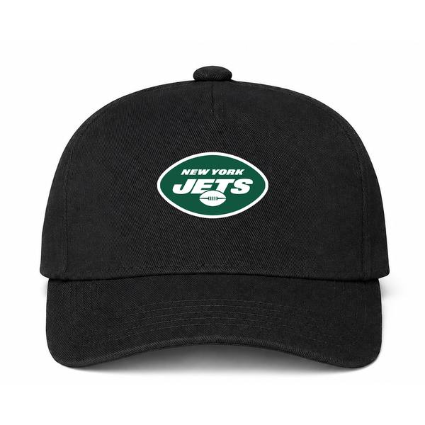 New York Jets NFL Logo Black Dad Baseball Cap Hat