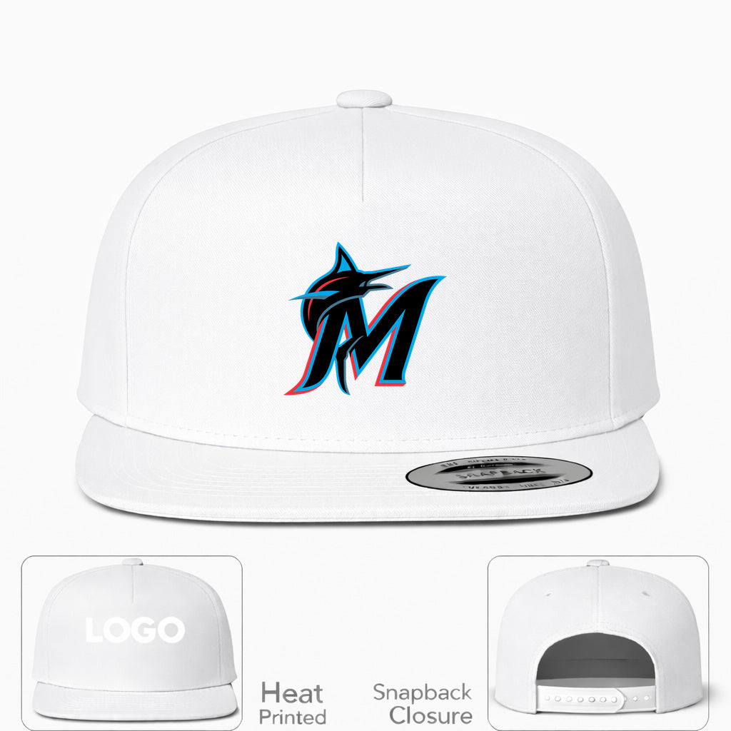 MLB Miami Marlins Snapback Hat - White