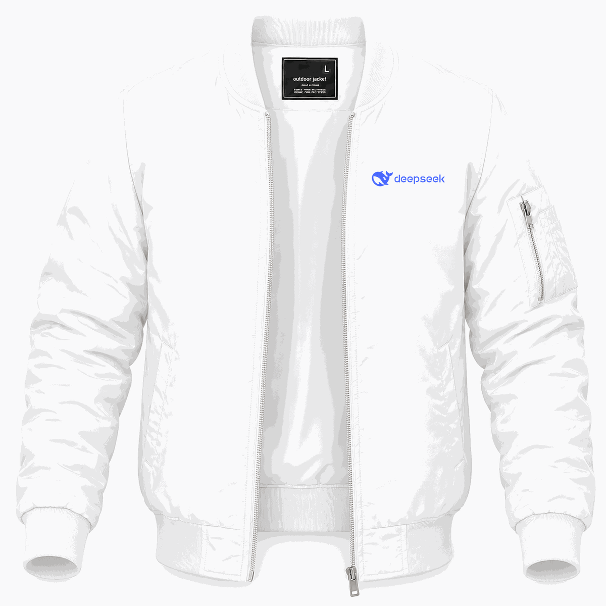 Men's DeepSeek Lightweight Bomber Jacket - White