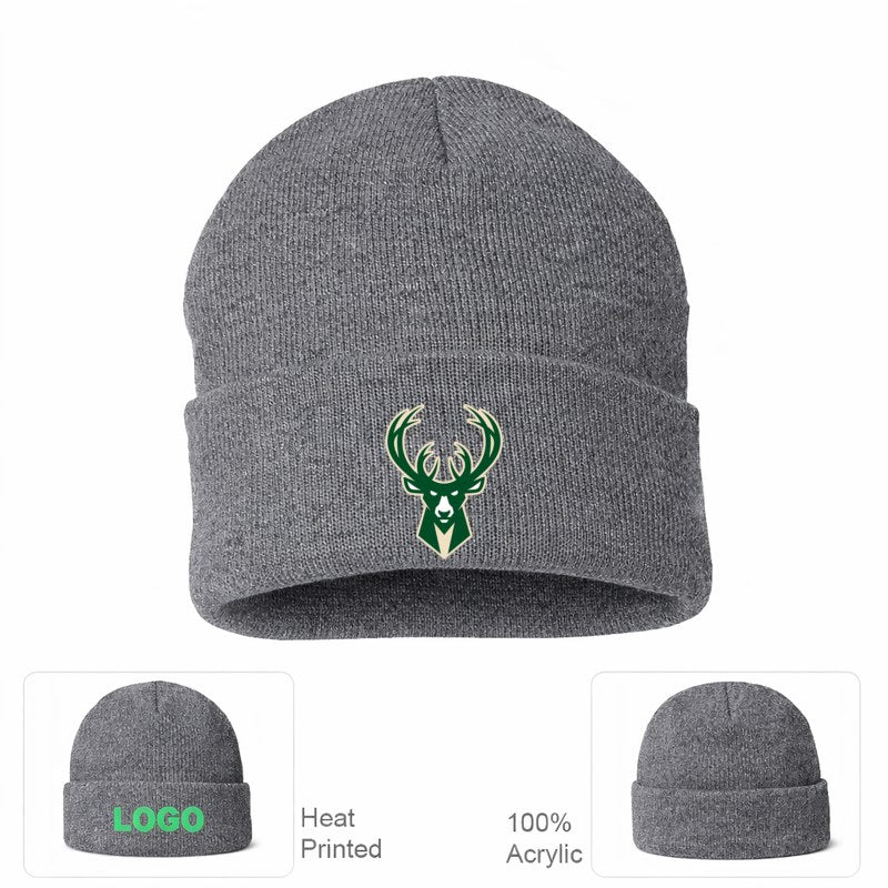 Milwaukee Bucks Grey Beanie Hat