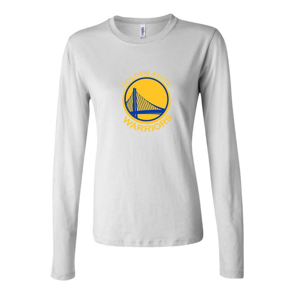 Women's Golden states warrior yellow Long Sleeve T-Shirt - White