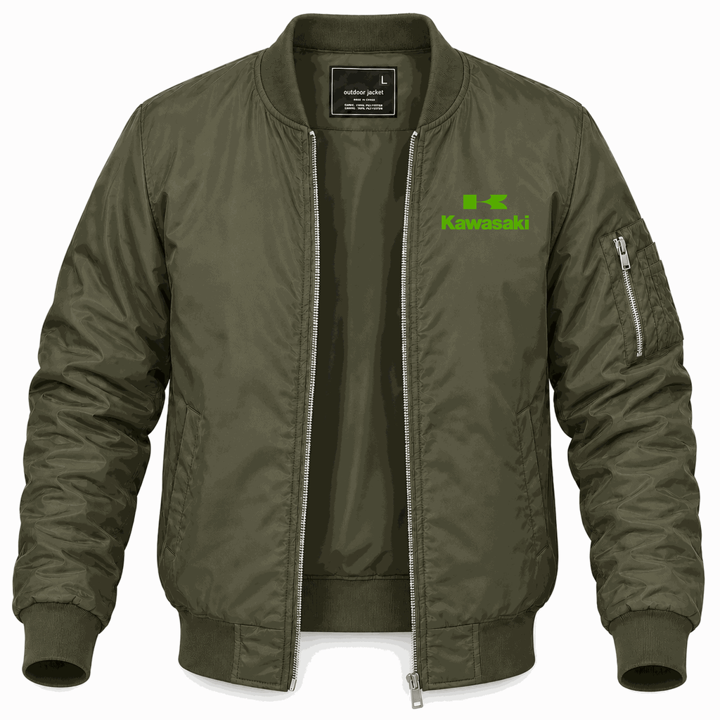 Men's Kawasaki Lightweight Bomber Jacket - Army Green