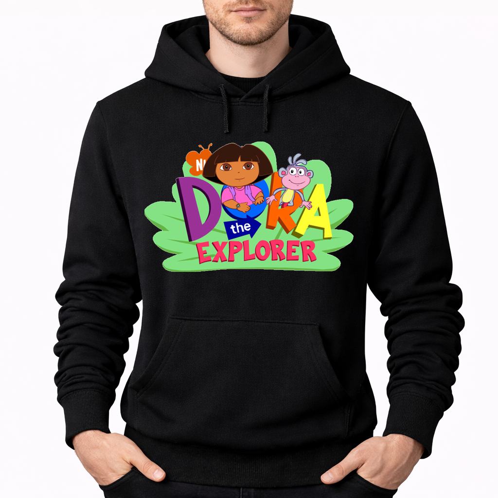 Men's Dora the Explorer Pullover Hoodie - Black