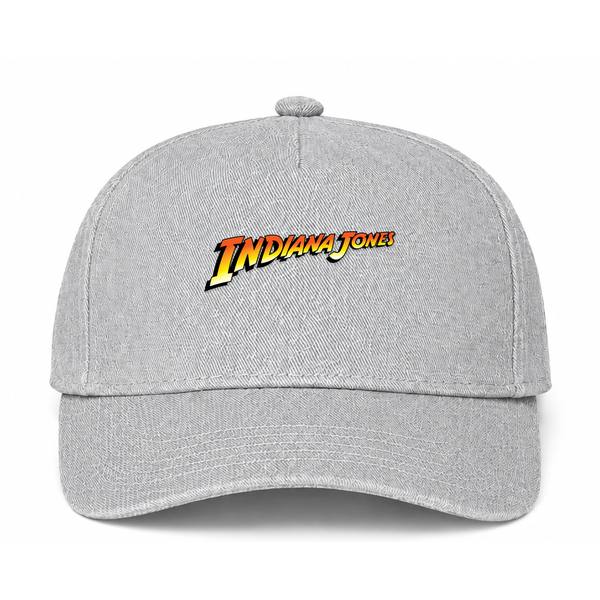 Indiana Jones Logo Gray Dad Baseball Cap Hat