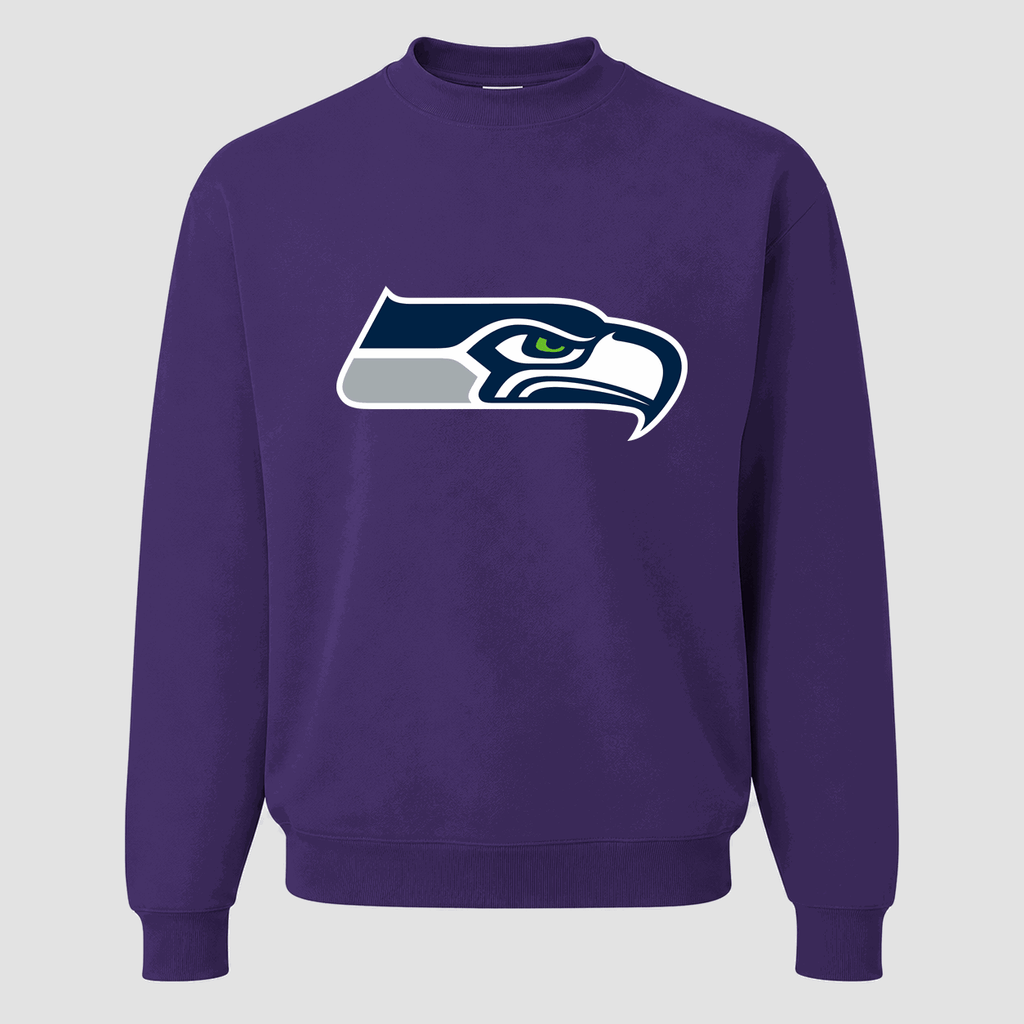 Men's Seattle Seahawks Crewneck Sweatshirt - Purple