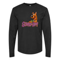 Men's Scooby-Doo-Logo-768x432 Long sleeves Cotton Blend T-Shirt - Black