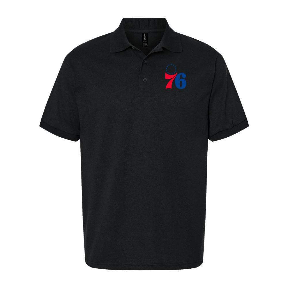 Men's Philadelphia 76ers Dry Blend Polo - Black