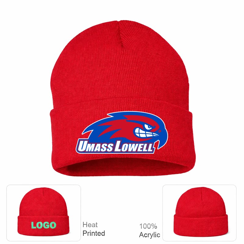UMass Lowell River Hawks Red Beanie Hat