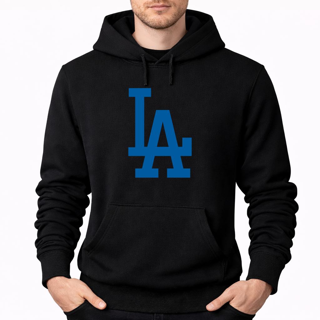 Men's Los Angeles Dodgers Pullover Hoodie - Black