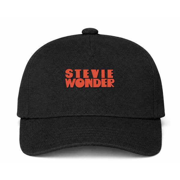 Stevie Wonder Logo Black Dad Baseball Cap Hat