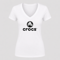 Women's Crocs V Neck T-Shirt in white