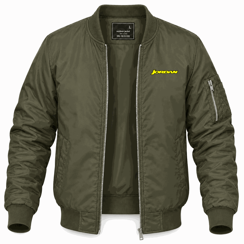 Men's Jordan Grand Prix Lightweight Bomber Jacket - Army Green
