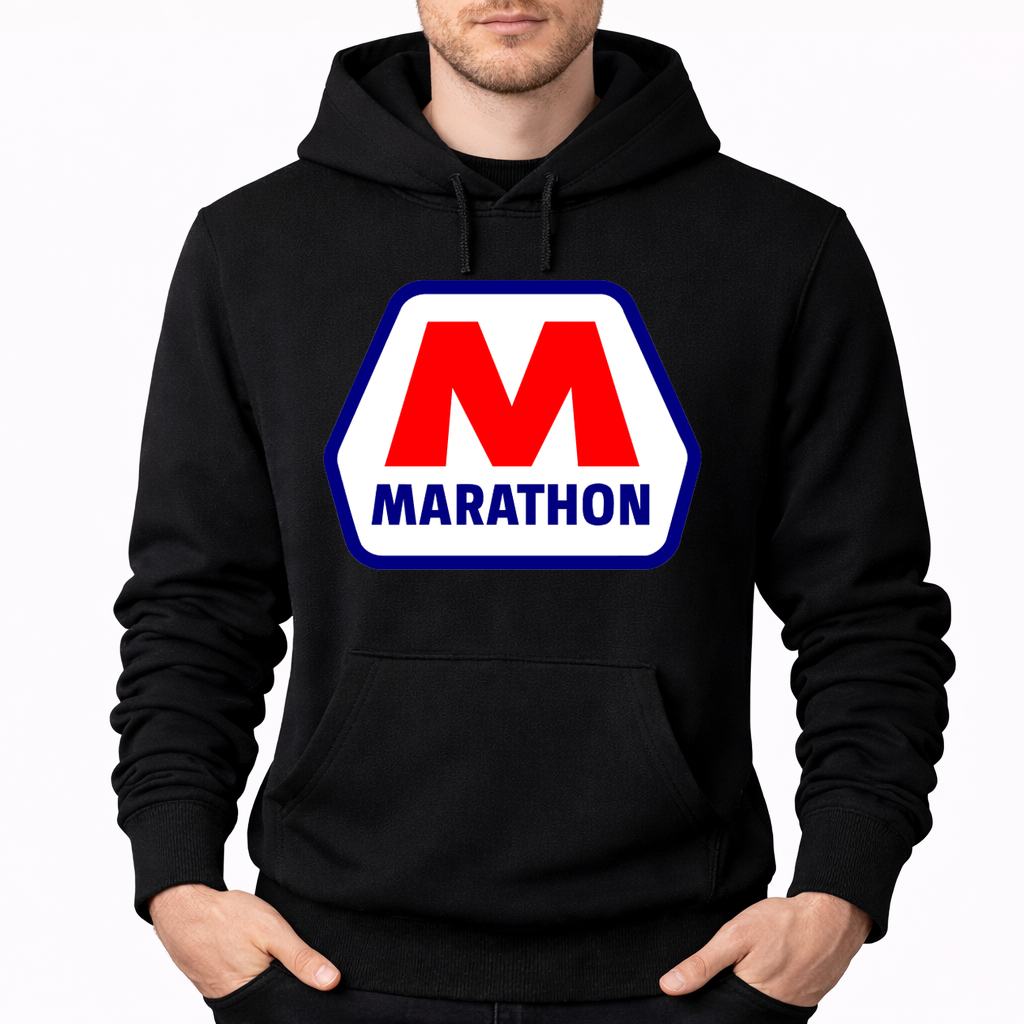 Men's Marathon Pullover Hoodie - Black