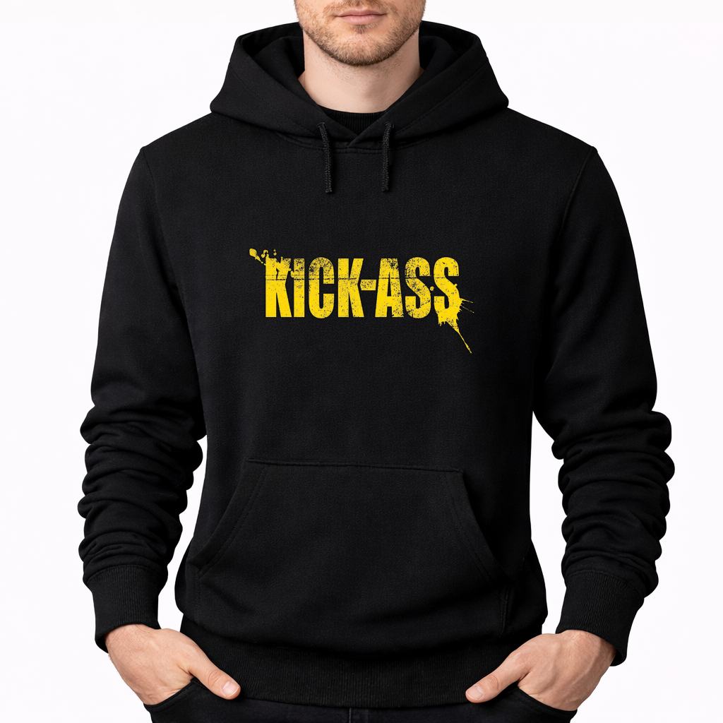 Men's Kick-Ass Pullover Hoodie - Black
