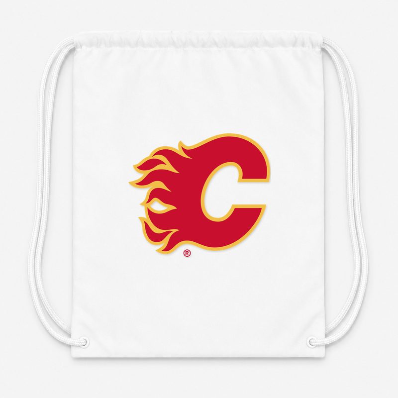 Calgary Flames Drawstring Bag - White