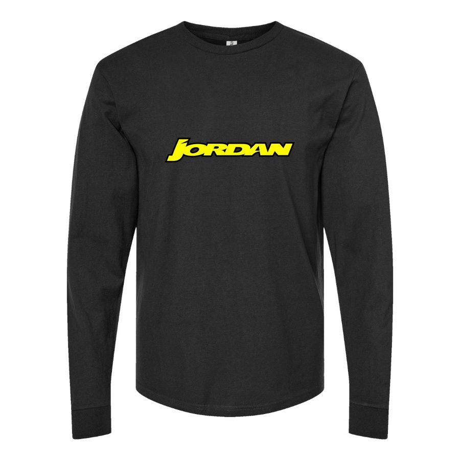 Men's Jordan Grand Prix Long sleeves Cotton Blend T-Shirt - Black