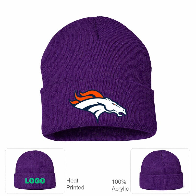 Denver Broncos Purple Beanie Hat