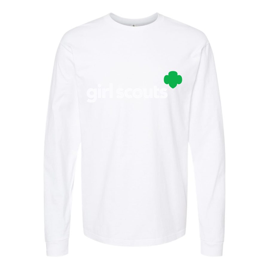 Men's Girl Scouts White Long sleeves Cotton Blend T-Shirt - White