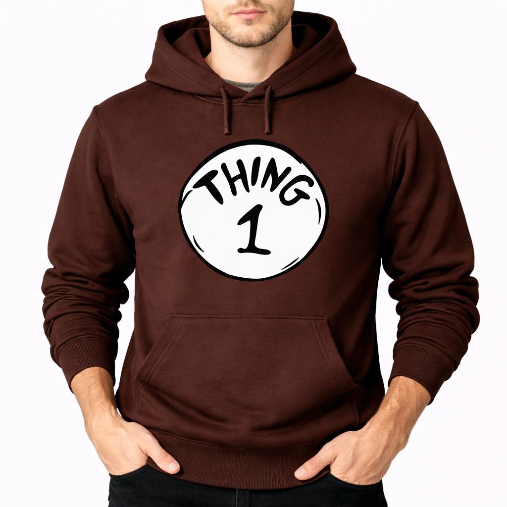 Men's Dr. Seuss Thing 1 Pullover Hoodie - Brown