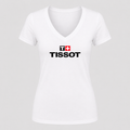Women's Tissot V Neck T-Shirt in white
