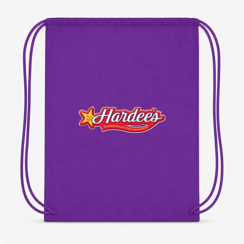 Hardees Drawstring Bag - Purple